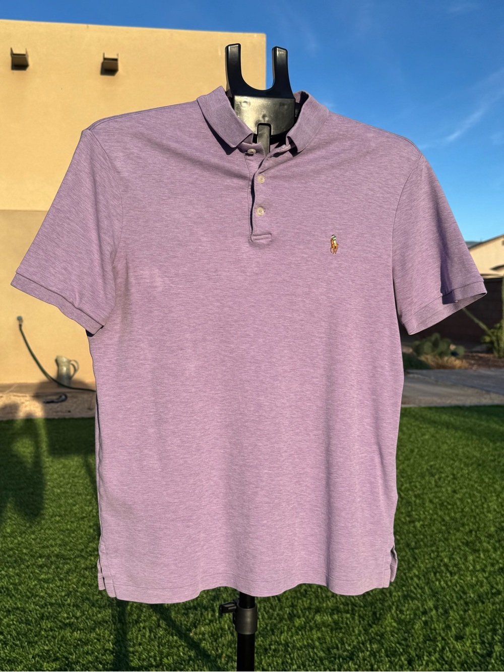 Polo by Ralph Lauren Heathered Lavender Short-Sleeve Polo
